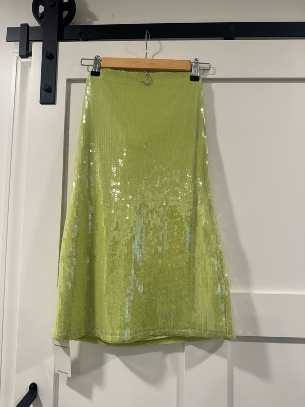 Abercrombie & Fitch Lime Sequin Strapless Dress